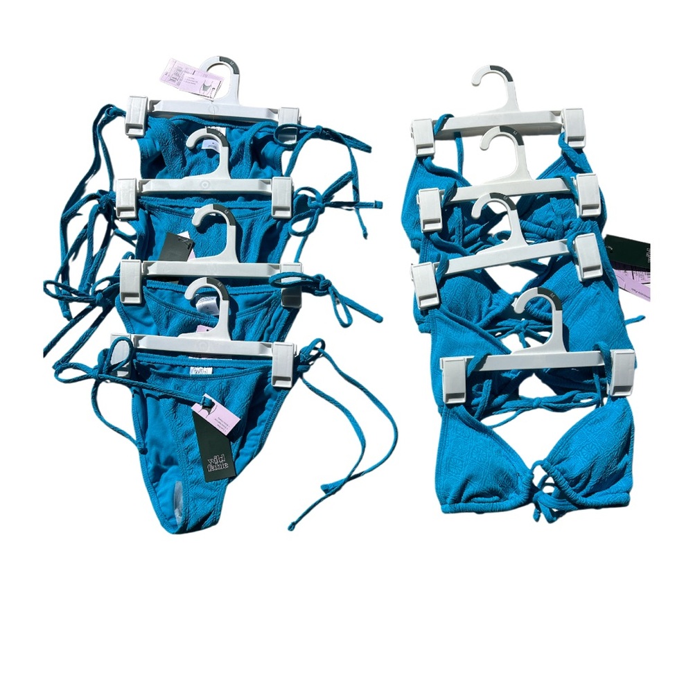 NWT wild fable Teal Blue String Bikini women’s Set. Sz:M-8/10
(BUNDLE OF 4 SET)